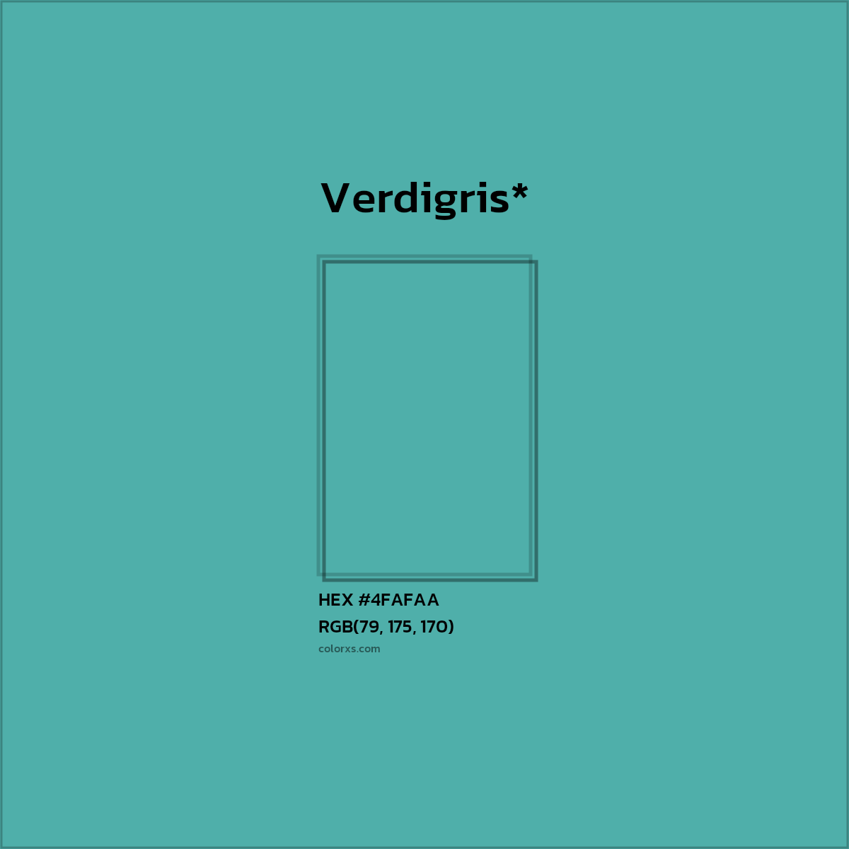 HEX #4FAFAA Color Name, Color Code, Palettes, Similar Paints, Images
