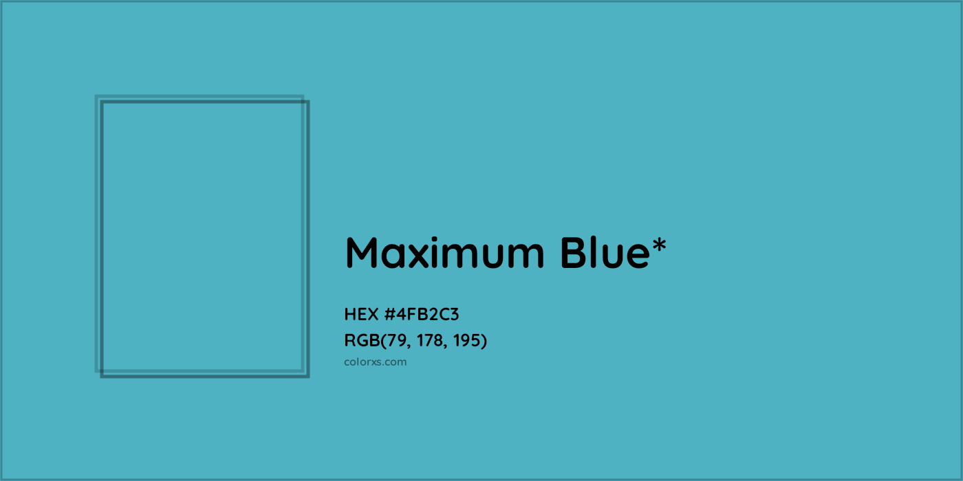 HEX #4FB2C3 Color Name, Color Code, Palettes, Similar Paints, Images