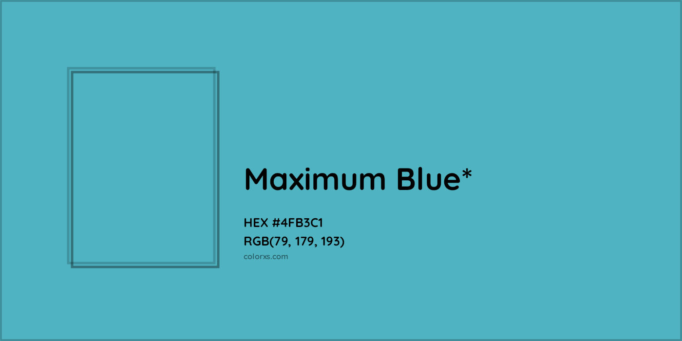 HEX #4FB3C1 Color Name, Color Code, Palettes, Similar Paints, Images
