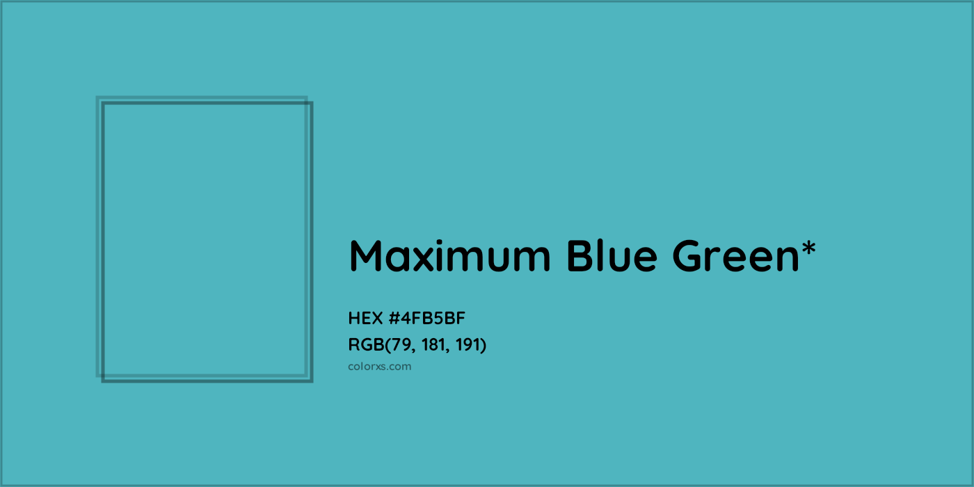 HEX #4FB5BF Color Name, Color Code, Palettes, Similar Paints, Images