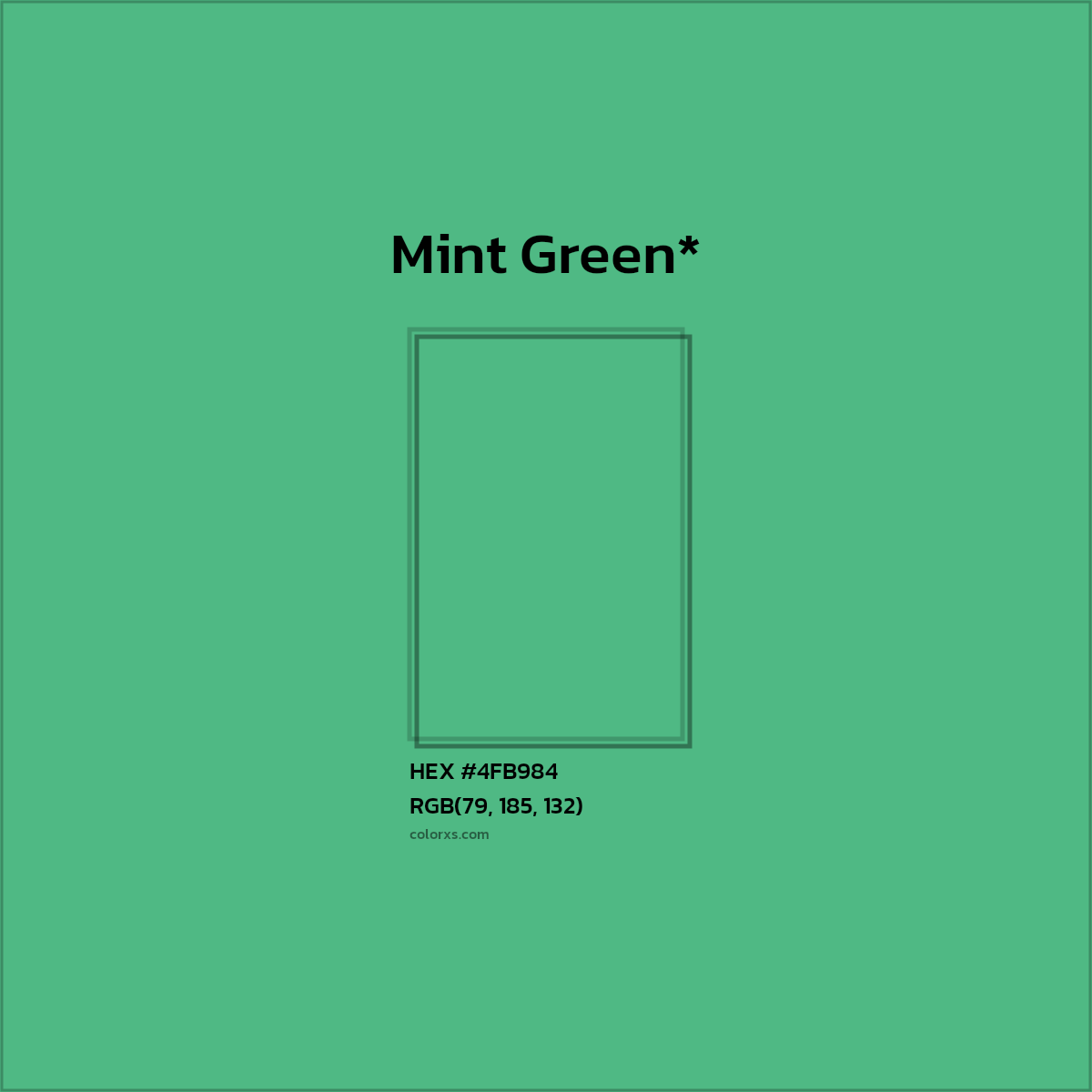 HEX #4FB984 Color Name, Color Code, Palettes, Similar Paints, Images