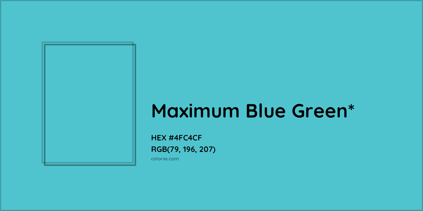 HEX #4FC4CF Color Name, Color Code, Palettes, Similar Paints, Images
