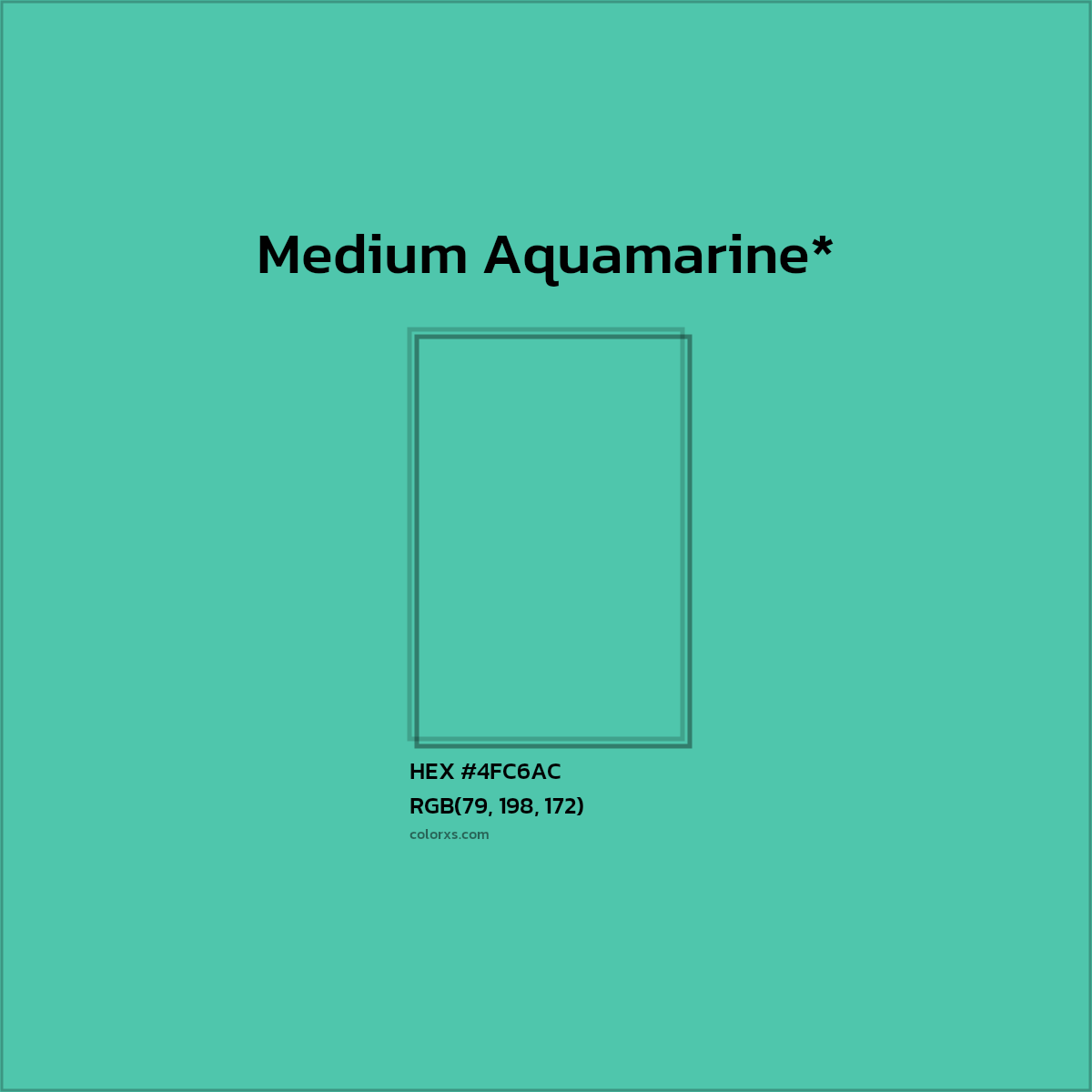 HEX #4FC6AC Color Name, Color Code, Palettes, Similar Paints, Images
