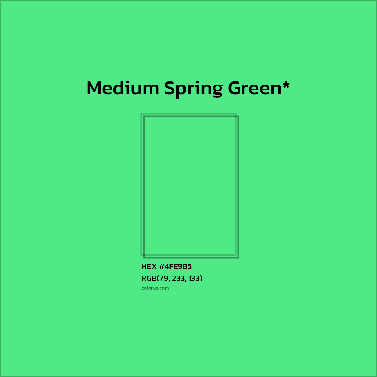 HEX #4FE985 Color Name, Color Code, Palettes, Similar Paints, Images