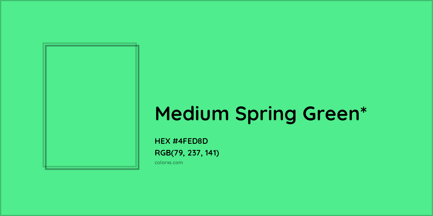 HEX #4FED8D Color Name, Color Code, Palettes, Similar Paints, Images
