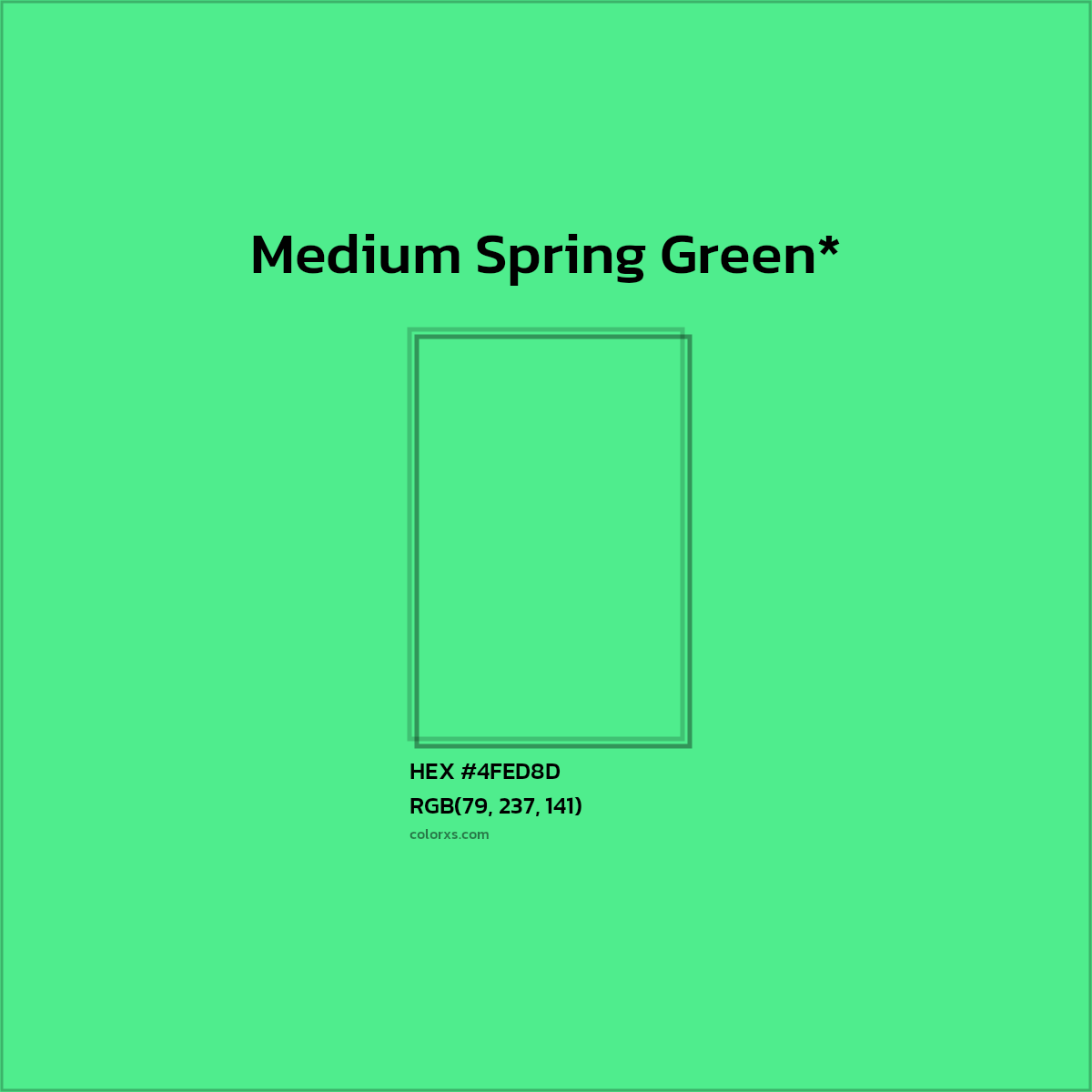 HEX #4FED8D Color Name, Color Code, Palettes, Similar Paints, Images