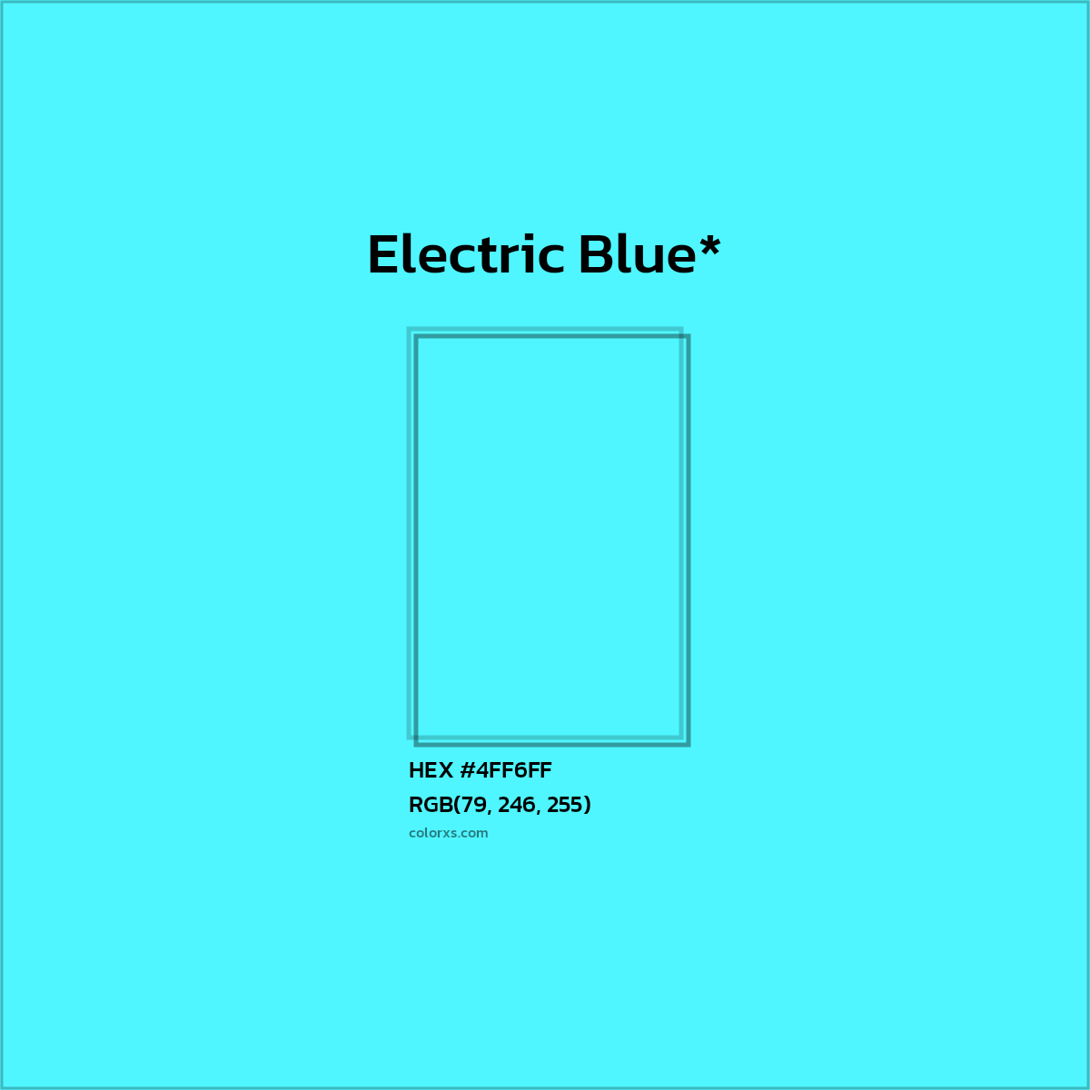 HEX #4FF6FF Color Name, Color Code, Palettes, Similar Paints, Images