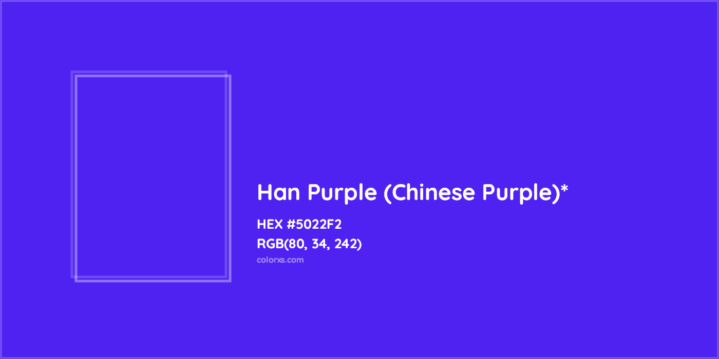 HEX #5022F2 Color Name, Color Code, Palettes, Similar Paints, Images