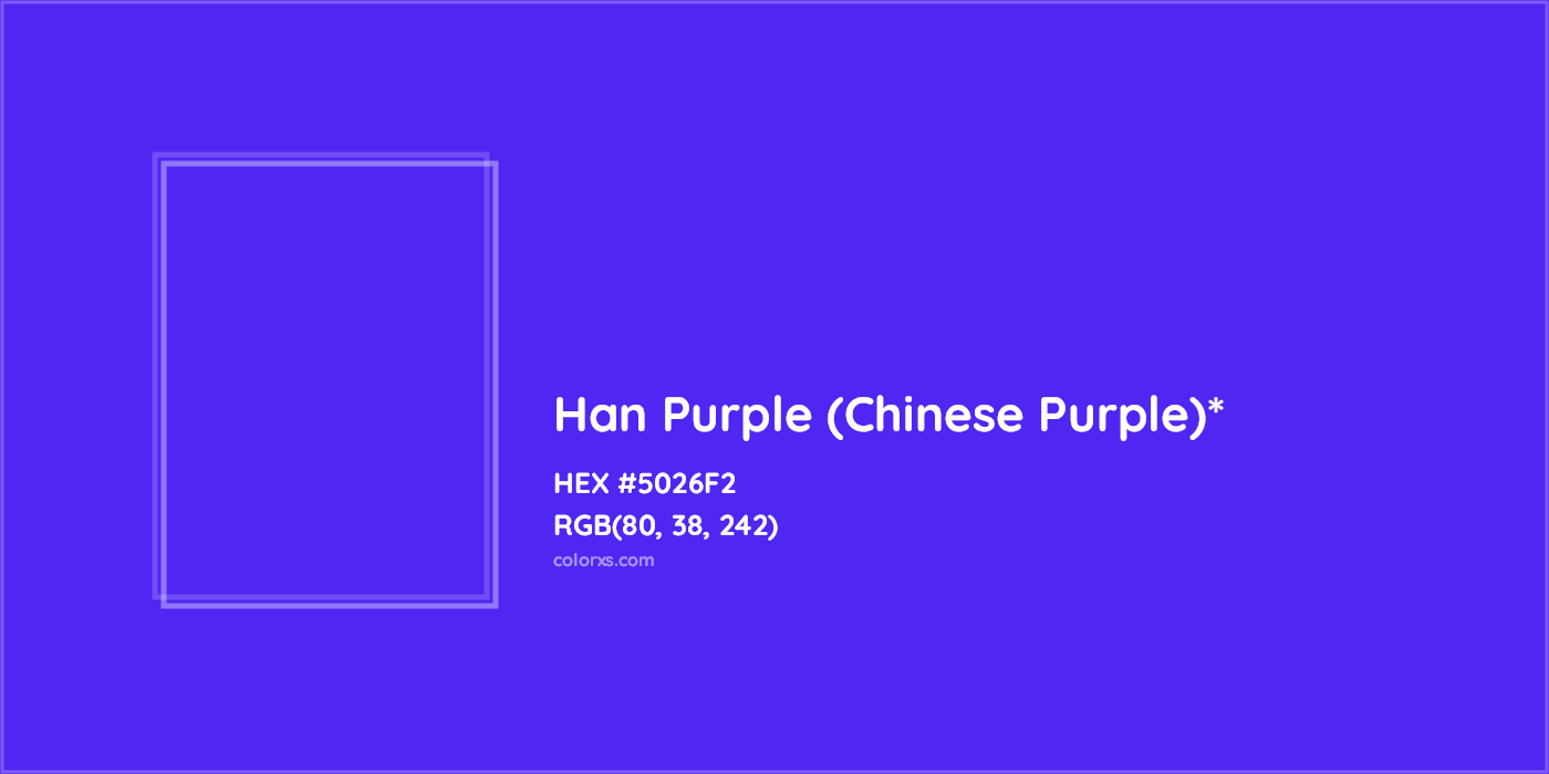 HEX #5026F2 Color Name, Color Code, Palettes, Similar Paints, Images