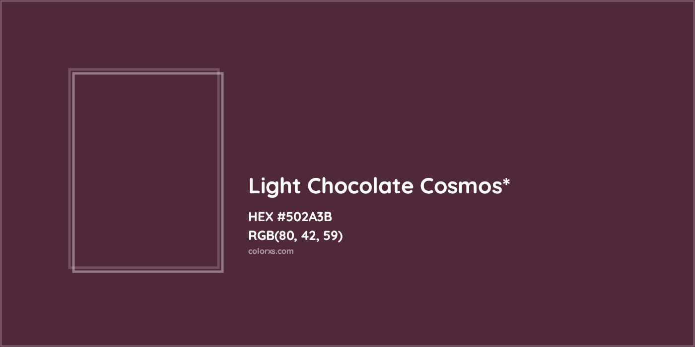 HEX #502A3B Color Name, Color Code, Palettes, Similar Paints, Images