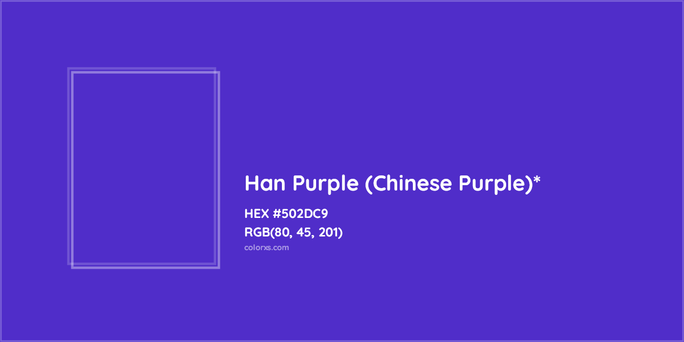 HEX #502DC9 Color Name, Color Code, Palettes, Similar Paints, Images