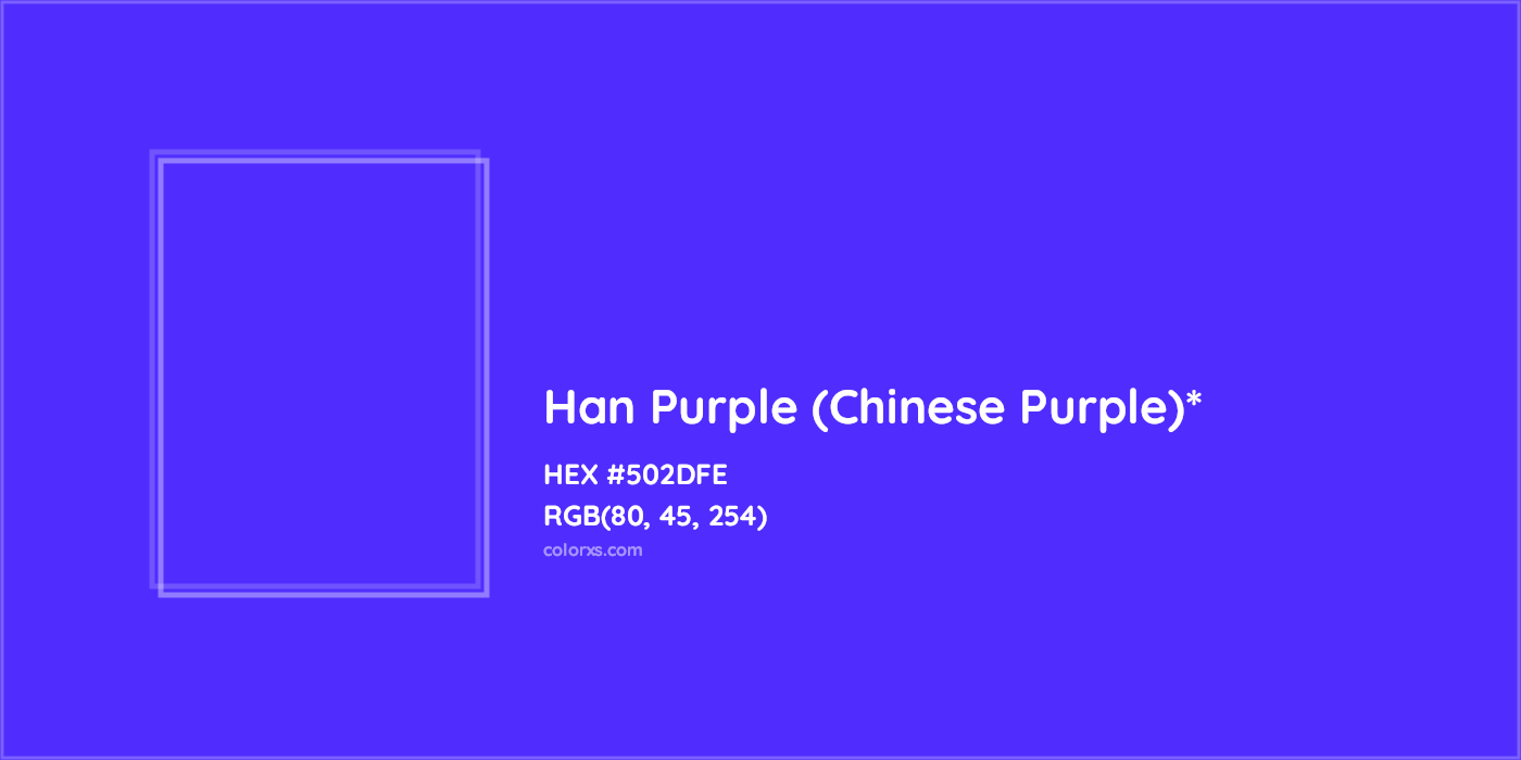 HEX #502DFE Color Name, Color Code, Palettes, Similar Paints, Images