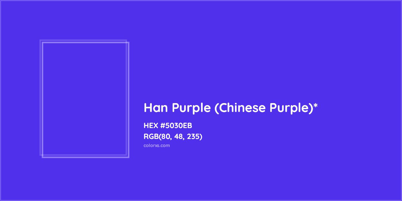 HEX #5030EB Color Name, Color Code, Palettes, Similar Paints, Images