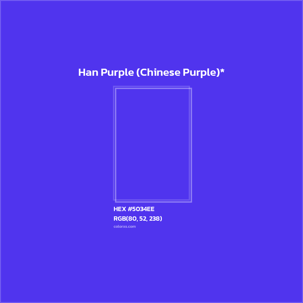 HEX #5034EE Color Name, Color Code, Palettes, Similar Paints, Images