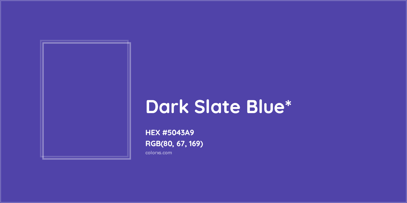 HEX #5043A9 Color Name, Color Code, Palettes, Similar Paints, Images