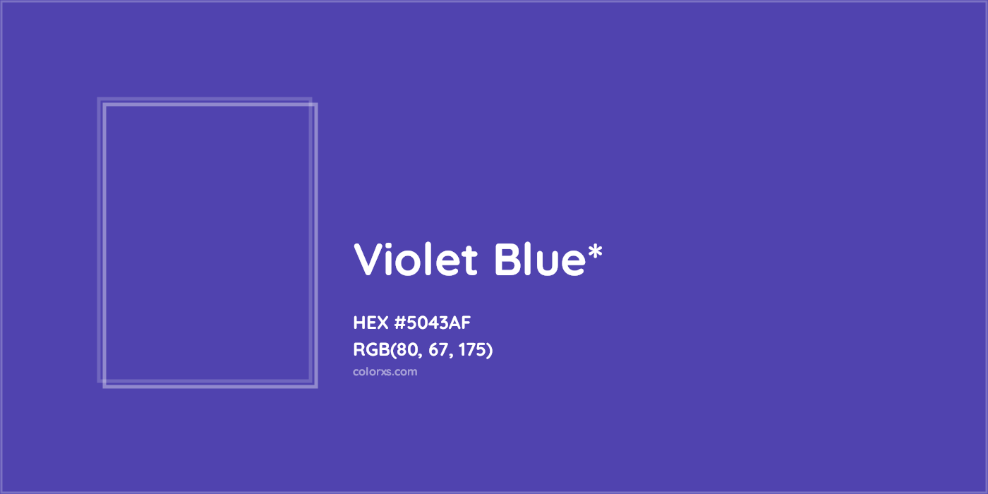 HEX #5043AF Color Name, Color Code, Palettes, Similar Paints, Images