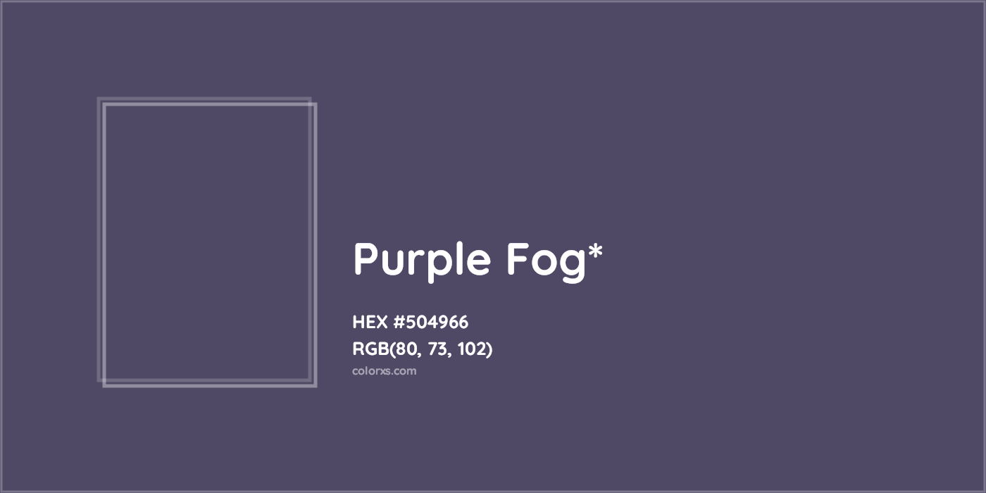 HEX #504966 Color Name, Color Code, Palettes, Similar Paints, Images