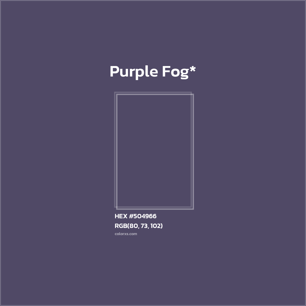 HEX #504966 Color Name, Color Code, Palettes, Similar Paints, Images