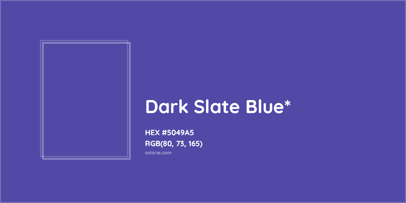 HEX #5049A5 Color Name, Color Code, Palettes, Similar Paints, Images