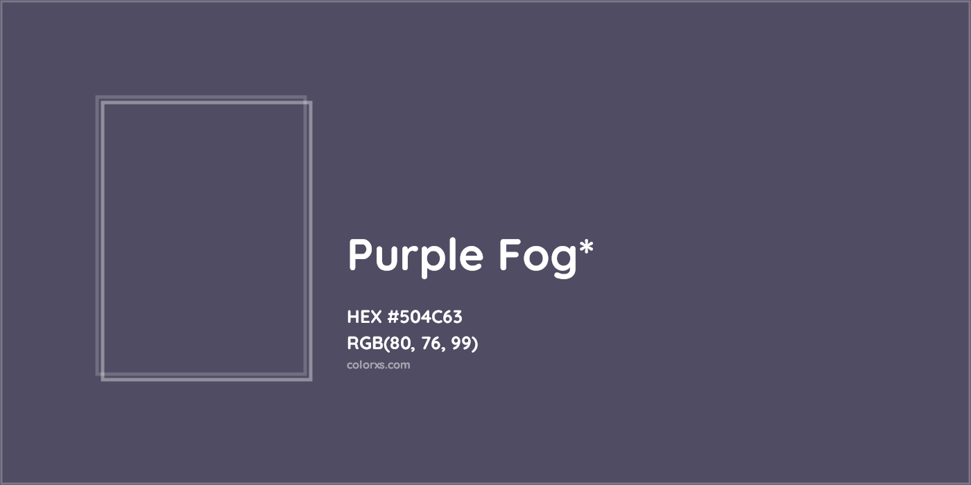 HEX #504C63 Color Name, Color Code, Palettes, Similar Paints, Images