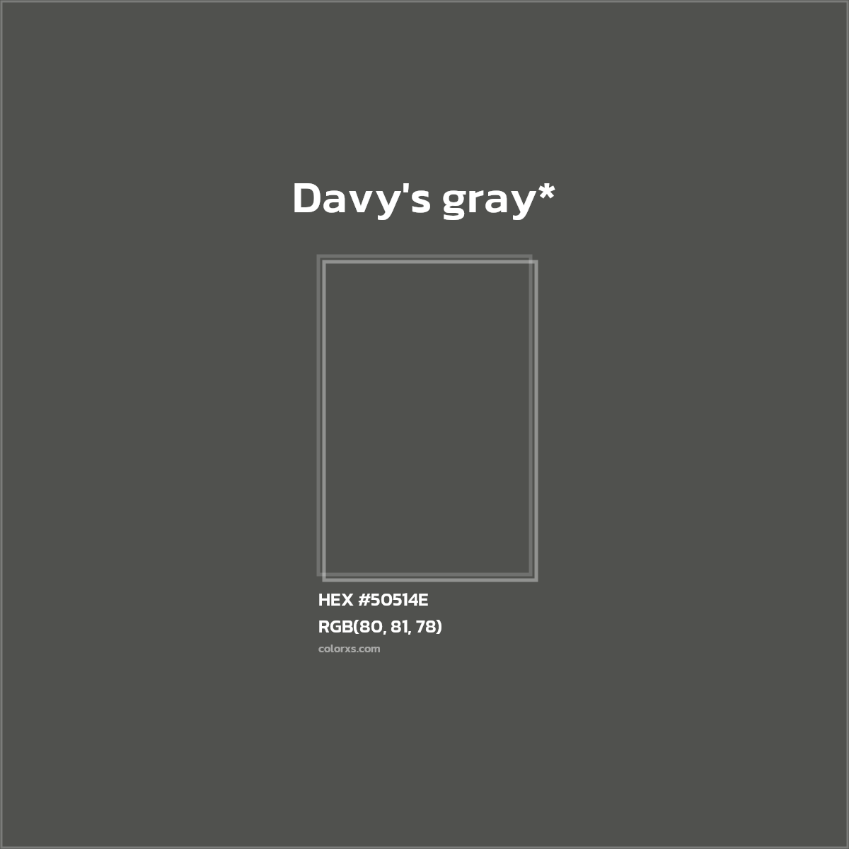 HEX #50514E Color Name, Color Code, Palettes, Similar Paints, Images
