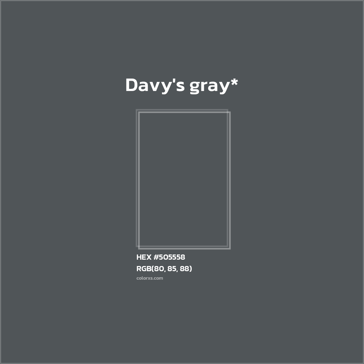 HEX #505558 Color Name, Color Code, Palettes, Similar Paints, Images