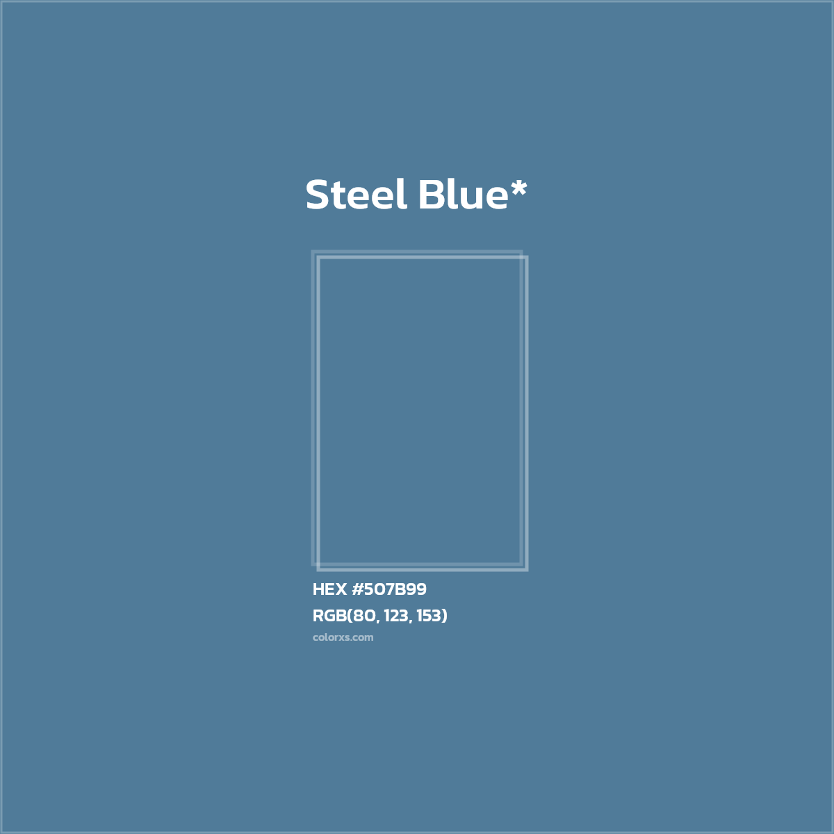 HEX #507B99 Color Name, Color Code, Palettes, Similar Paints, Images