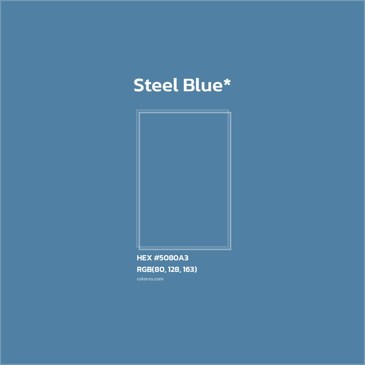 HEX #5080A3 Color Name, Color Code, Palettes, Similar Paints, Images