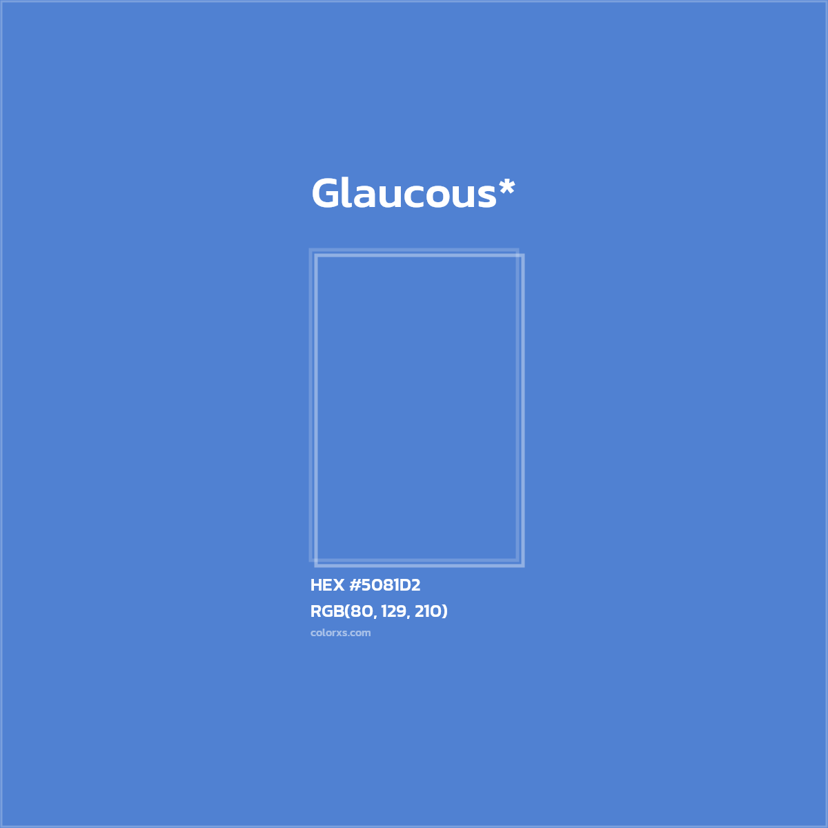 HEX #5081D2 Color Name, Color Code, Palettes, Similar Paints, Images