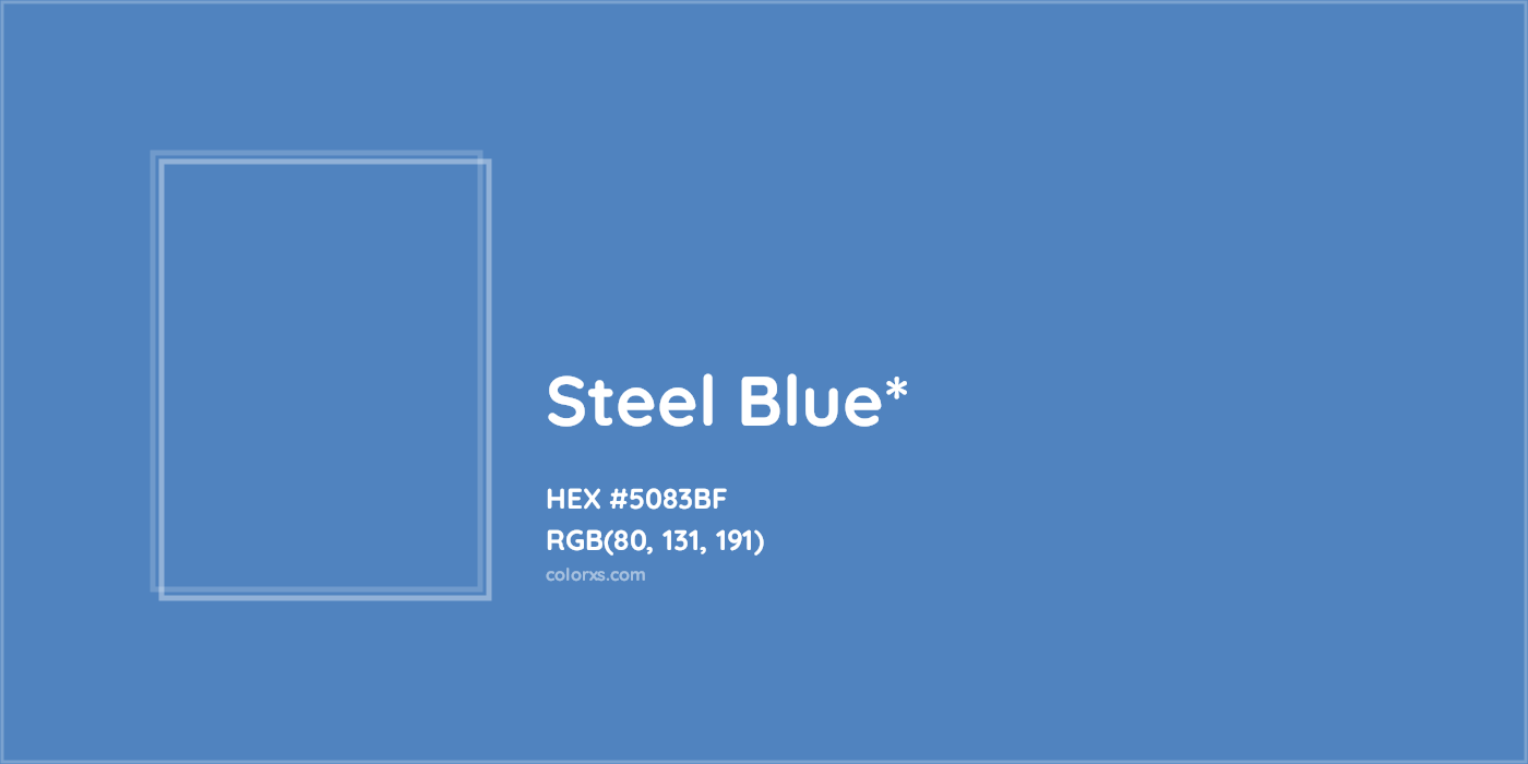 HEX #5083BF Color Name, Color Code, Palettes, Similar Paints, Images