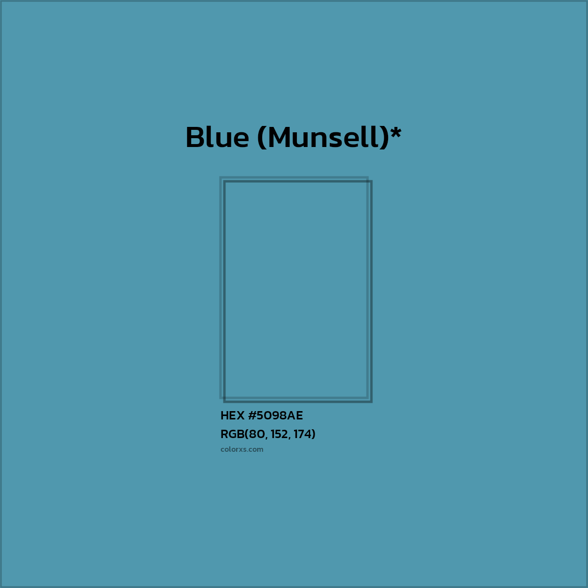 HEX #5098AE Color Name, Color Code, Palettes, Similar Paints, Images