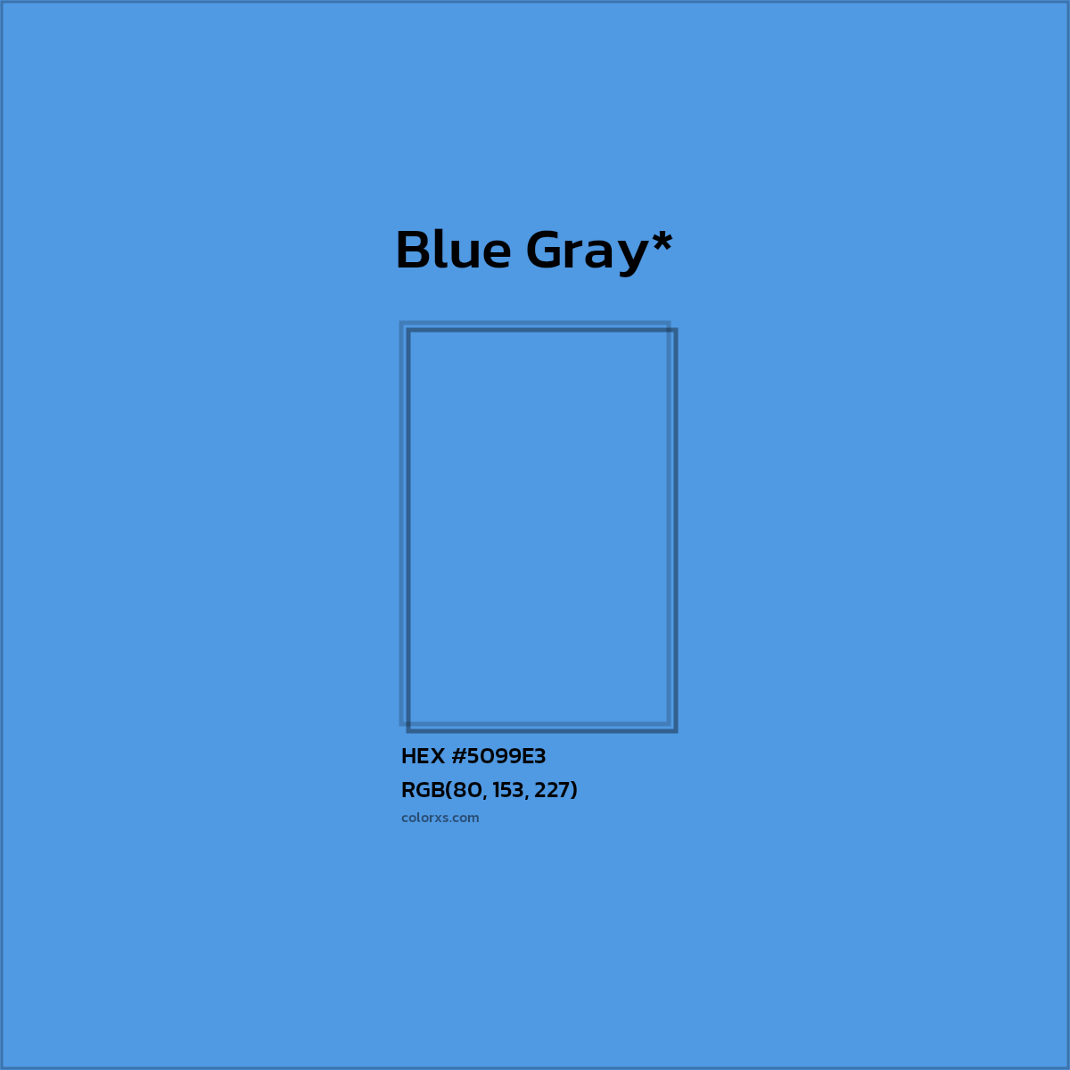HEX #5099E3 Color Name, Color Code, Palettes, Similar Paints, Images