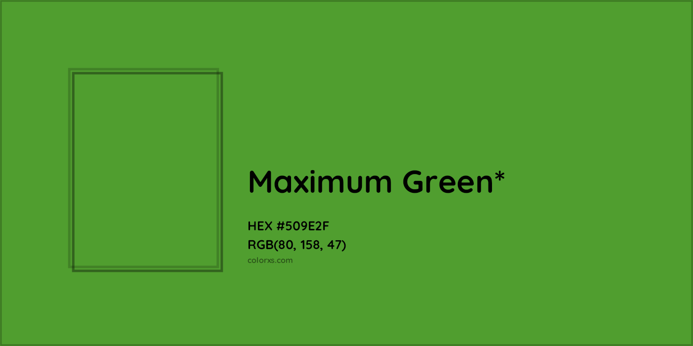HEX #509E2F Color Name, Color Code, Palettes, Similar Paints, Images