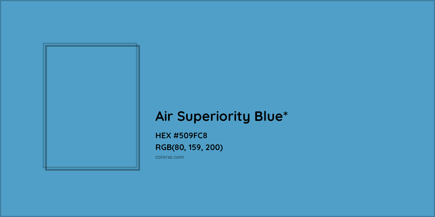 HEX #509FC8 Color Name, Color Code, Palettes, Similar Paints, Images