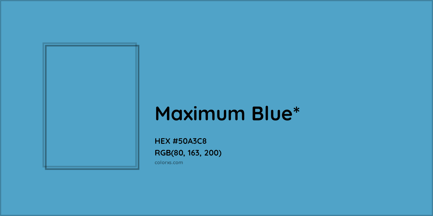 HEX #50A3C8 Color Name, Color Code, Palettes, Similar Paints, Images