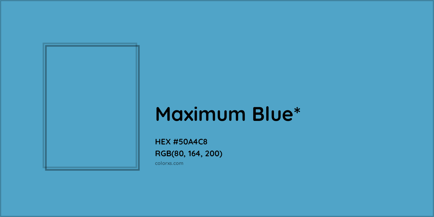 HEX #50A4C8 Color Name, Color Code, Palettes, Similar Paints, Images