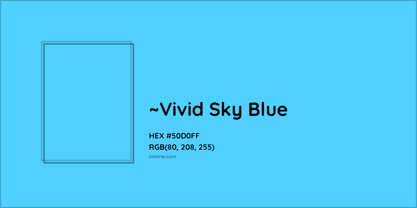 HEX #50D0FF Color Name, Color Code, Palettes, Similar Paints, Images