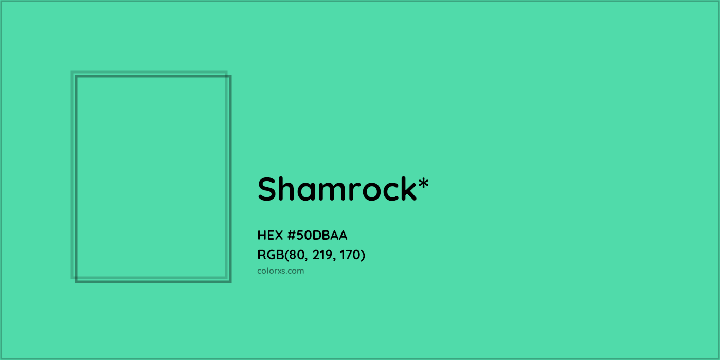 HEX #50DBAA Color Name, Color Code, Palettes, Similar Paints, Images