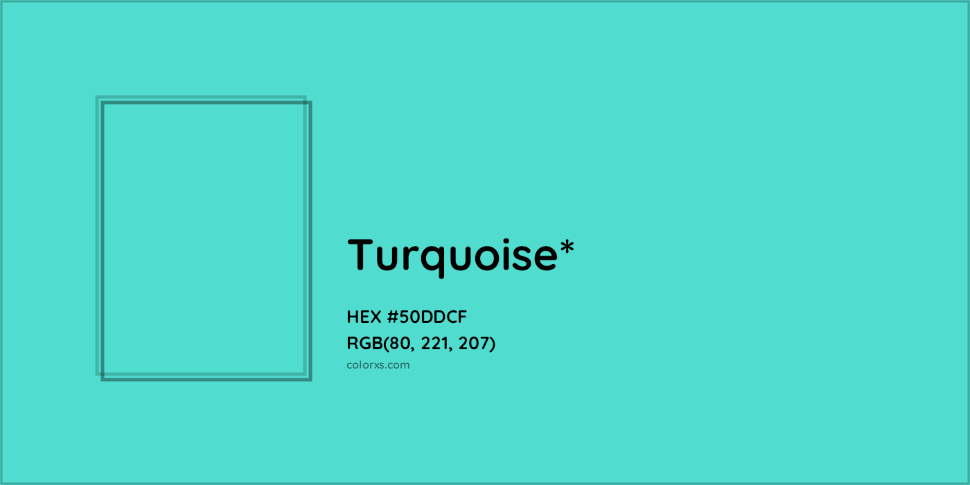 HEX #50DDCF Color Name, Color Code, Palettes, Similar Paints, Images