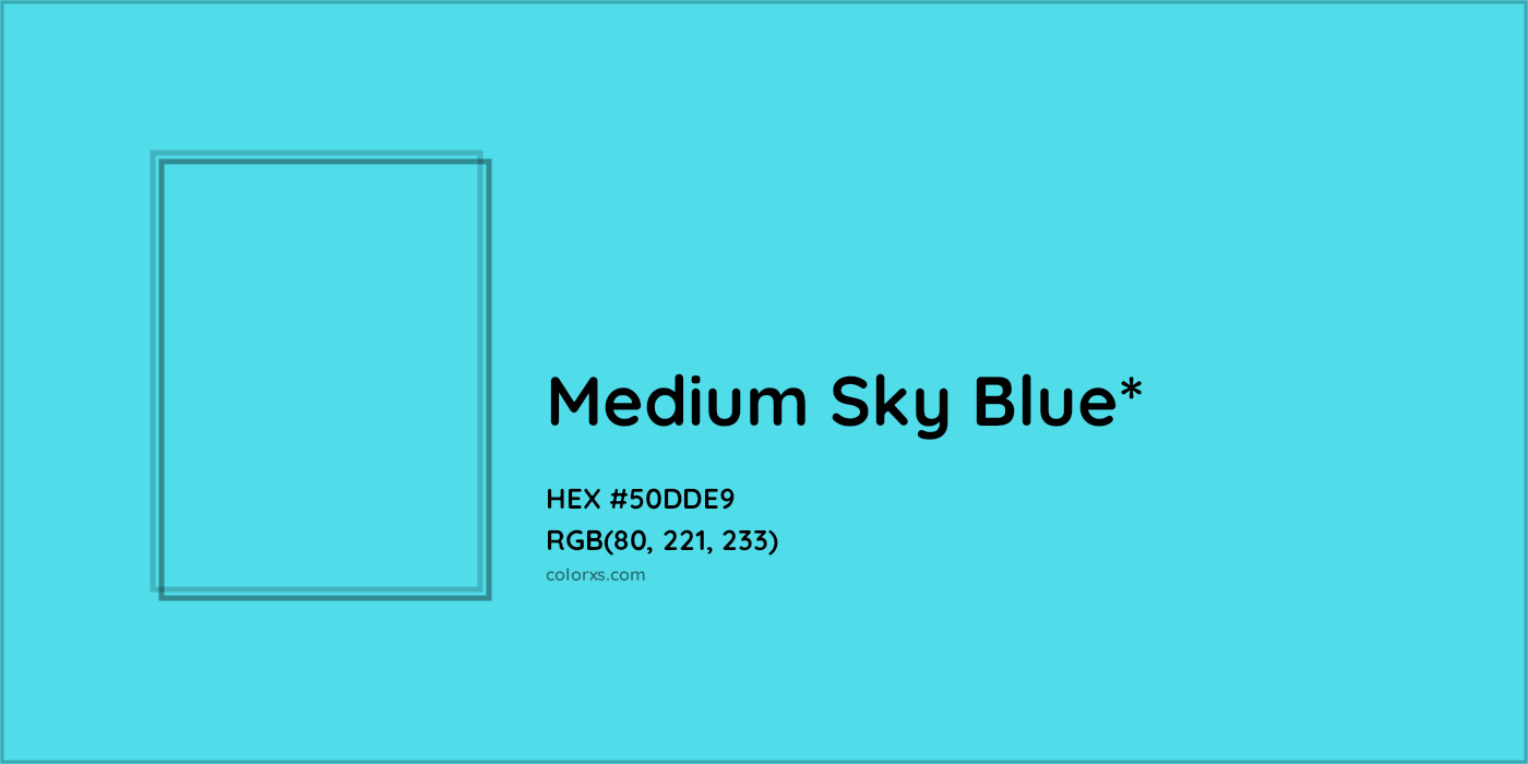 HEX #50DDE9 Color Name, Color Code, Palettes, Similar Paints, Images