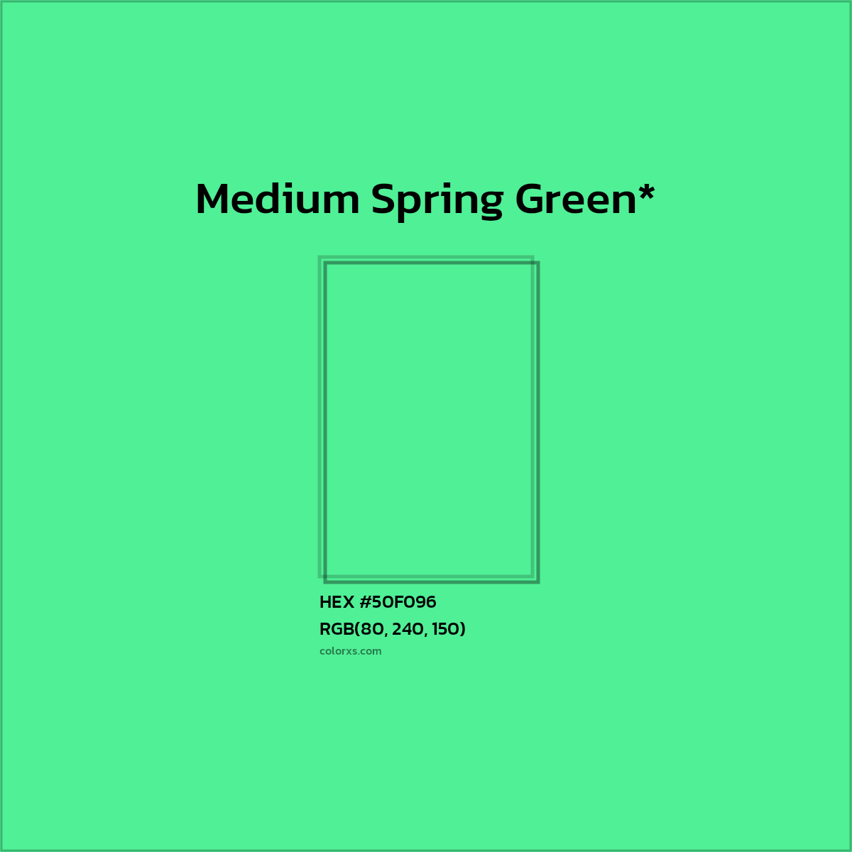 HEX #50F096 Color Name, Color Code, Palettes, Similar Paints, Images