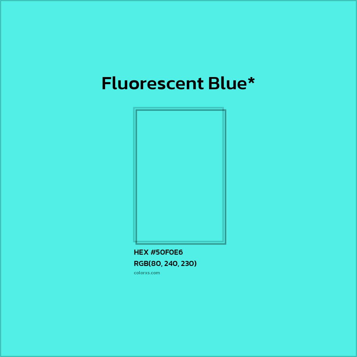 HEX #50F0E6 Color Name, Color Code, Palettes, Similar Paints, Images