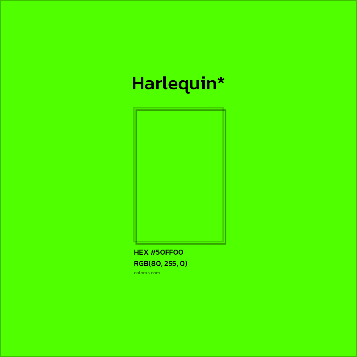 HEX #50FF00 Color Name, Color Code, Palettes, Similar Paints, Images