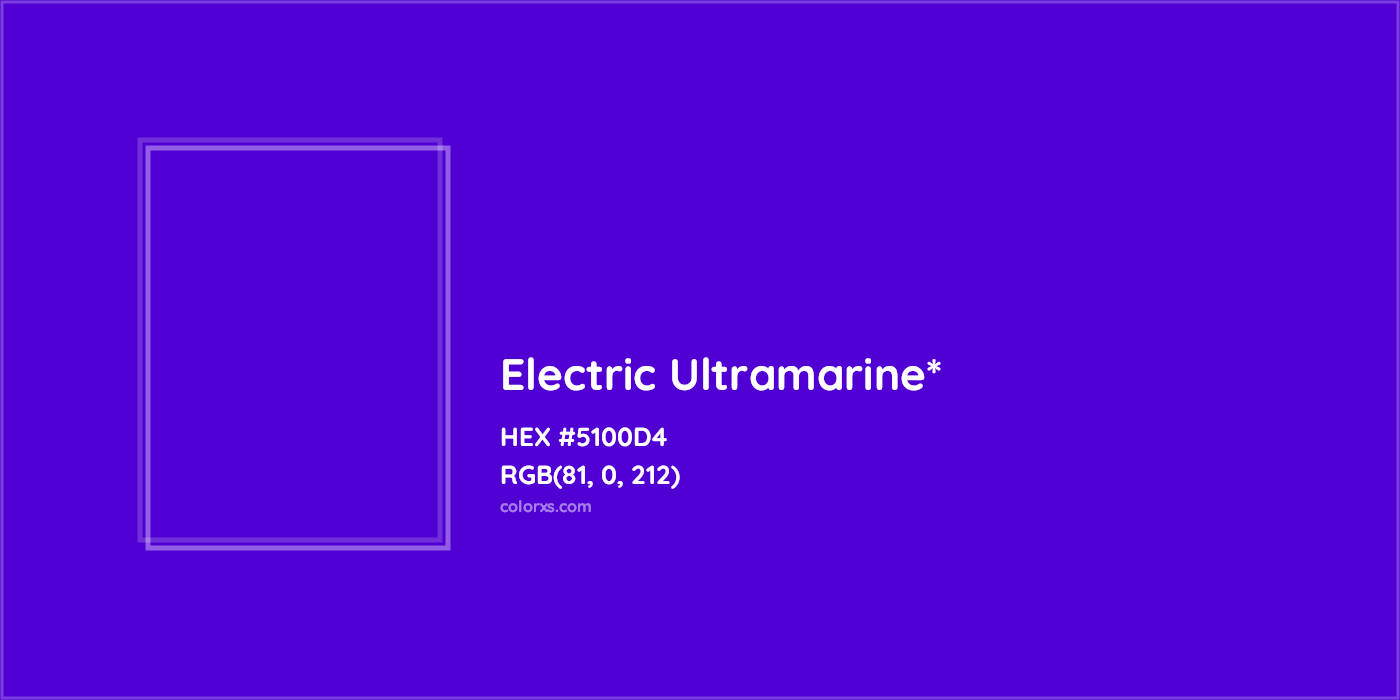 HEX #5100D4 Color Name, Color Code, Palettes, Similar Paints, Images