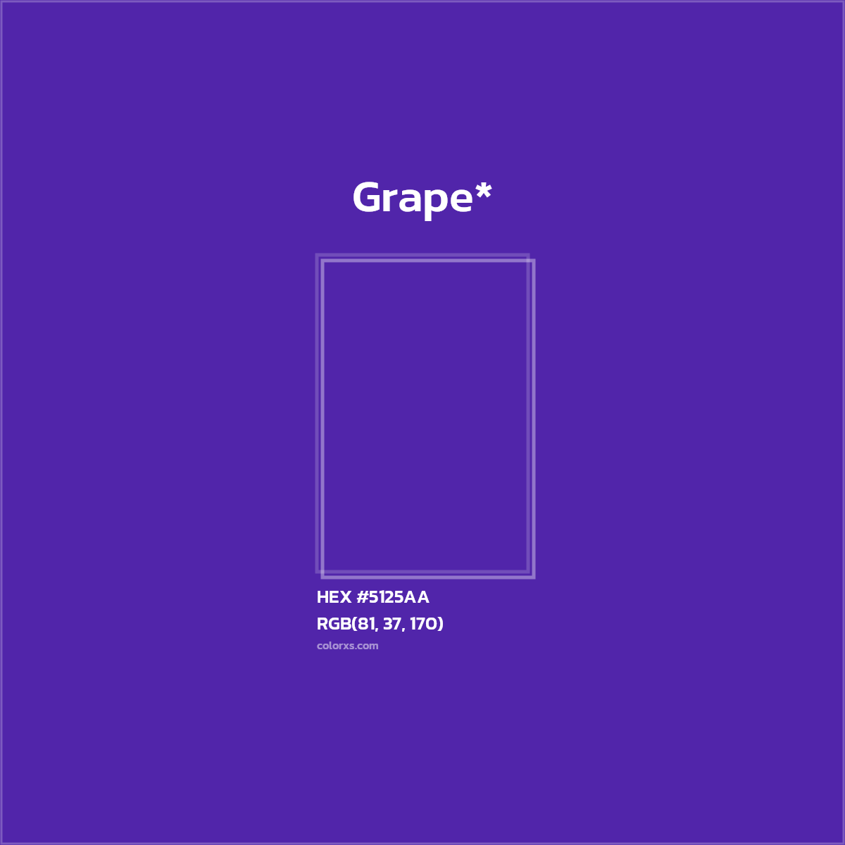 HEX #5125AA Color Name, Color Code, Palettes, Similar Paints, Images