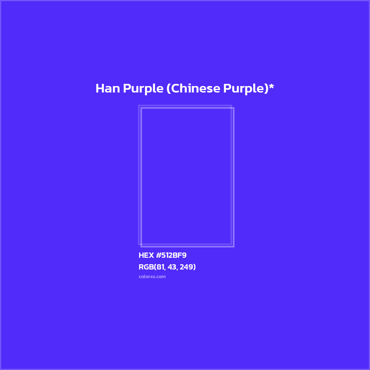 HEX #512BF9 Color Name, Color Code, Palettes, Similar Paints, Images