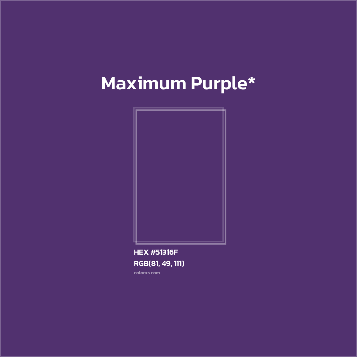 HEX #51316F Color Name, Color Code, Palettes, Similar Paints, Images