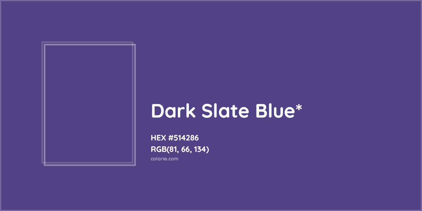 HEX #514286 Color Name, Color Code, Palettes, Similar Paints, Images