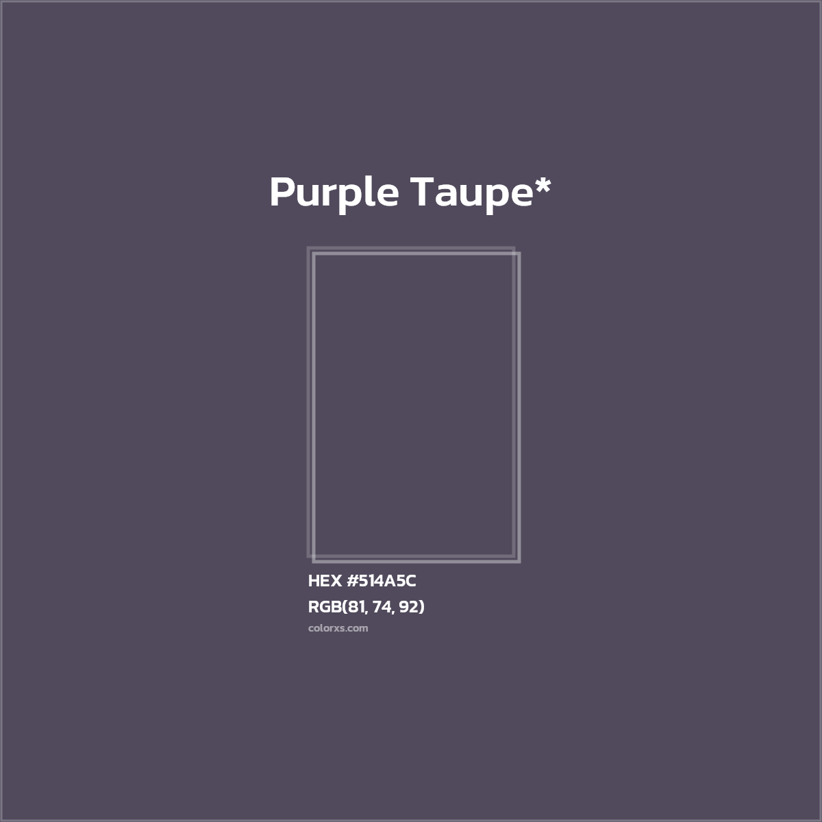 HEX #514A5C Color Name, Color Code, Palettes, Similar Paints, Images