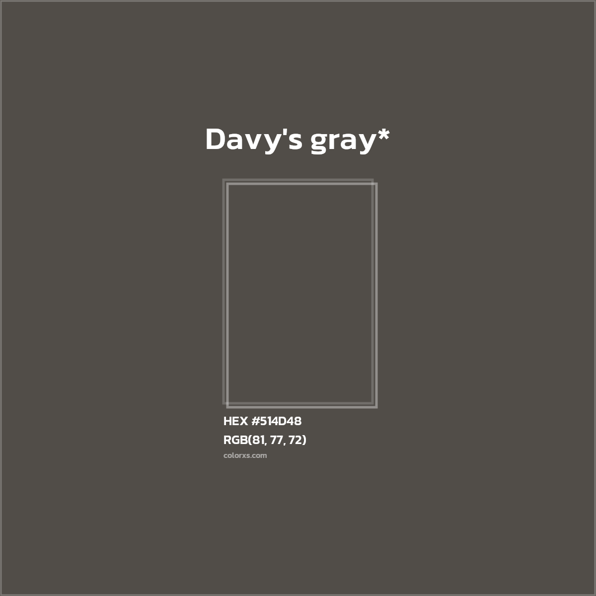 HEX #514D48 Color Name, Color Code, Palettes, Similar Paints, Images